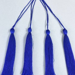 Saks Mavi Uzun Kep Süsleme Püskülü Boy 20 Cm-TPS-1297