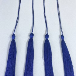 Koyu Lacivert Uzun Kep Süsleme Püskülü Boy 20 Cm-TPS-1302