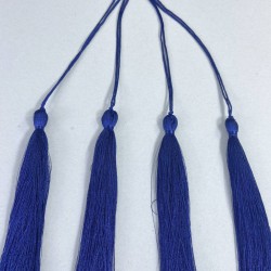 Koyu Lacivert Uzun Kep Süsleme Püskülü Boy 20 Cm-TPS-1302