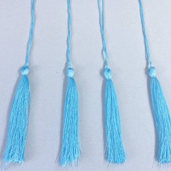 Su Yeşili Uzun Kep Süsleme Püskülü Boy 20 Cm-TPS-1305