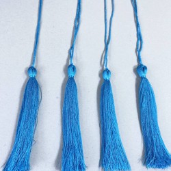 Turkuaz Uzun Kep Süsleme Püskülü Boy 20 Cm-TPS-1306