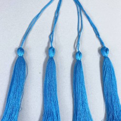 Turkuaz Uzun Kep Süsleme Püskülü Boy 20 Cm-TPS-1306