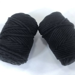 Siyah Makrome İp Kordon Kaytan Dokuma İp Sepet Supla Salıncak Çanta Paspas İpi Çok Amaçlı İp Tress 10 Metre-TRESS-1000