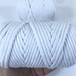 Beyaz Makrome İp Kordon Kaytan Dokuma İp Sepet Supla Salıncak Çanta Paspas İpi Çok Amaçlı İp Tress 10 Metre-TRESS-1003