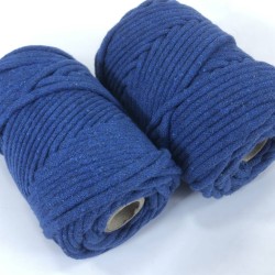 Saks Mavi Makrome İp Kordon Kaytan Dokuma İp Sepet Supla Salıncak Çanta Paspas İpi Çok Amaçlı İp Tress 50 Metre-TRESS-5007