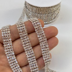 Gümüş 4 Sıralı Beyoğlu Taşlı Şerit Taş-TSB-1025