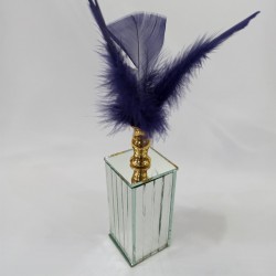 Tüylü Kristal Aynalı Aksesuar 1 adet-TT-1000 Tüylü Kristal Aynalı Aksesuar 1 adet-TT-1000