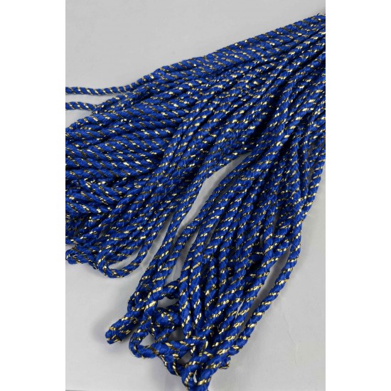 Saks Gold Twicord &Ccedil;ift Renkli Kordon Şerit 0,8 Mm &ndash; Dekoratif S&uuml;sleme İpi 10 Metre-TWICORD-3