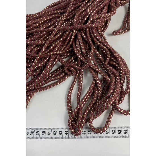 M&uuml;rd&uuml;m Gold Twicord &Ccedil;ift Renkli Kordon Şerit 0,8 Mm &ndash; Dekoratif S&uuml;sleme İpi 10 Metre-TWICORD-4