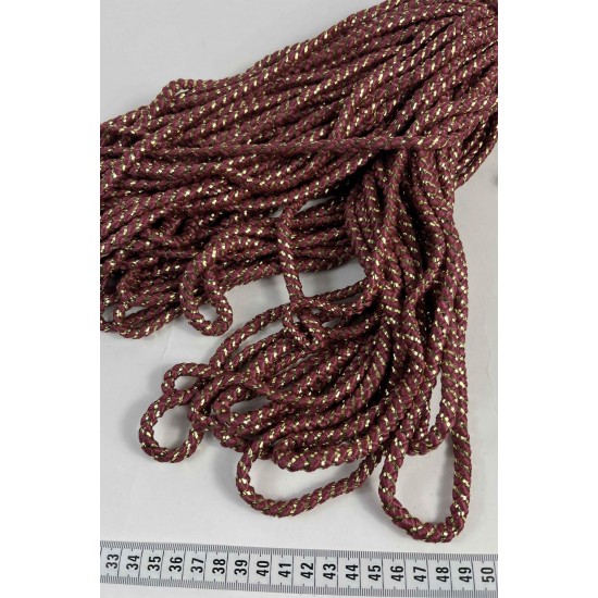 M&uuml;rd&uuml;m Gold Twicord &Ccedil;ift Renkli Kordon Şerit 0,8 Mm &ndash; Dekoratif S&uuml;sleme İpi 10 Metre-TWICORD-4