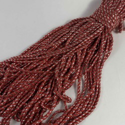 Kırmızı G&uuml;m&uuml;ş Twicord &Ccedil;ift Renkli Kordon Şerit 0,8 Mm &ndash; Dekoratif S&uuml;sleme İpi 10 Metre-TWICORD-5