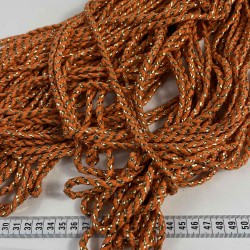 Turuncu Gold Twicord &Ccedil;ift Renkli Kordon Şerit 0,8 Mm &ndash; Dekoratif S&uuml;sleme İpi 10 Metre-TWICORD-6