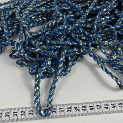 Mavi Gold Twicord &Ccedil;ift Renkli Kordon Şerit 0,8 Mm &ndash; Dekoratif S&uuml;sleme İpi 10 Metre-TWICORD-7
