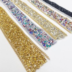 Ütü ile Yapışan Zincirli Şerit Aplik-USA-1008