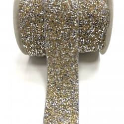 Bal Rengi Ütü ile Yapışan Şerit Aplik 4 cm-USA-1009