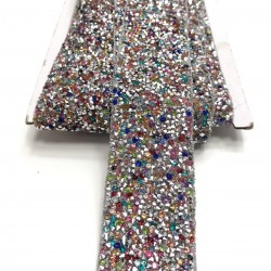 Renkli Ütü ile Yapışan Şerit Aplik 4 cm-USA-1012