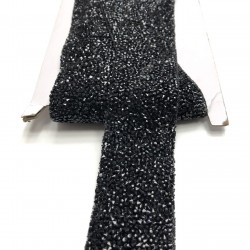 Siyah Ütü ile Yapışan Şerit Aplik 4 cm-USA-1016