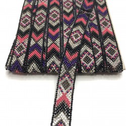 Kırmızı Siyah Ütü ile Yapışan Renkli Şerit 2 Cm-USA-1023