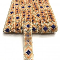 Turuncu Mavi Ütü ile Yapışan Renkli Şerit 2 Cm-USA-1026