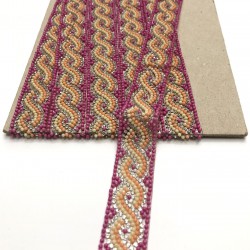 Fuşya Ütü ile Yapışan Renkli Şerit 2 Cm-USA-1029