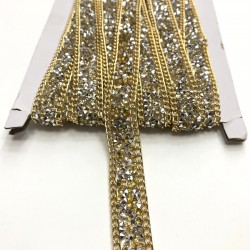 Gold Ütü ile Yapışan Aplik Şerit-USA-1039