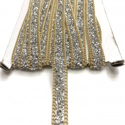 Gold Ütü ile Yapışan Şerit Aplik-USA-1040