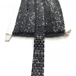 Siyah Ütü ile Yapışan Aplik Şerit-USA-1049