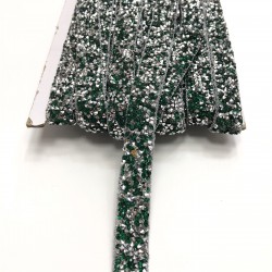 Yeşil Ütü ile Yapışan Şerit Aplik-USA-1051