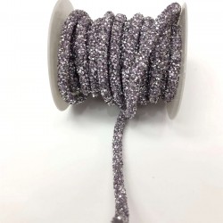 Siyah Beyaz Boncuk İşlemeli Şerit 1 cm-USA-1068