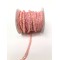 Pembe Boncuk İşlemeli Şerit 1 cm-USA-1074