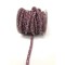 Koyu Pembe Boncuk İşlemeli Şerit 1 cm-USA-1075