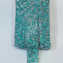 Su Yeşili Geniş Ütüyle Yapışan Taşlı Şerit-USA-1092