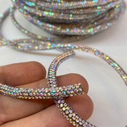 Janjanlı Full Taşlı Boru Şerit Boncuk Aplik-USA-111