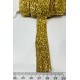 Gold Boru Boncuklu Ütü İle Yapışan Dekoratif Şerit-UTU-9