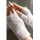 Velmirel Lace Beyaz Gelin Eldiveni &ndash; Dantel İşlemeli Vintage Şıklık Nikah & D&uuml;ğ&uuml;n Aksesuarı-VELMIREL-2