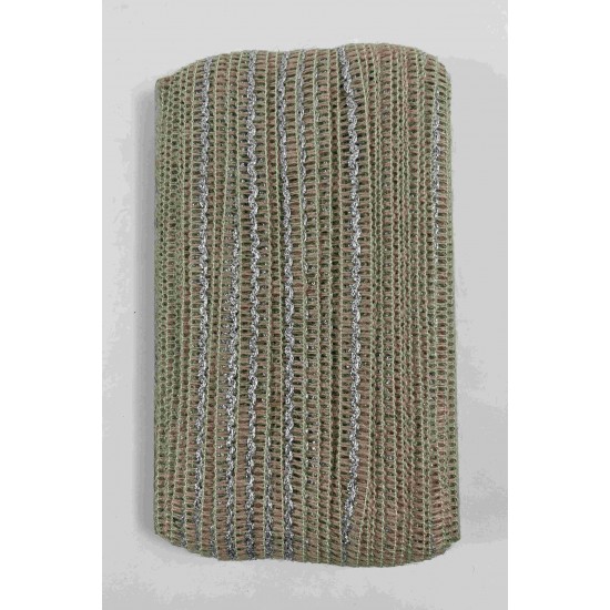 G&uuml;m&uuml;ş Vensora Metalik Dalga Detaylı Hasır Dekoratif Şerit 1 Metre Paketleme S&uuml;sleme-VENSORA-1