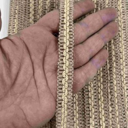 Hasır Vensora Bej Dalga Detaylı Hasır Dekoratif Şerit 1 Metre Paketleme S&uuml;sleme-VENSORA-2