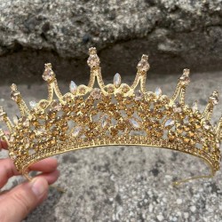 Victoria Gold Gelin Kına Tacı Yüksek Kalite Özel Gün Aksesuar Kadın Taç Saç Aksesuarı-VICTORIA-5 Victoria Gold Gelin Kına Tacı Yüksek Kalite Özel Gün Aksesuar Kadın Taç Saç Aksesuarı-VICTORIA-5