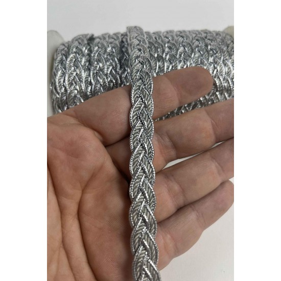 G&uuml;m&uuml;ş Virelta Burgulu Zincir &Ouml;rg&uuml; Şerit &ndash; Premium Dekoratif Kordon S&uuml;s&uuml; 1 Metre-VIRELTA-2