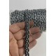 Siyah G&uuml;m&uuml;ş Virelta Burgulu Zincir &Ouml;rg&uuml; Şerit &ndash; Premium Dekoratif Kordon S&uuml;s&uuml; 1 Metre-VIRELTA-5