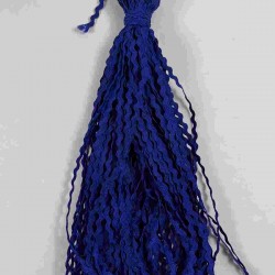 Saks Mavi WaveLace Dalgalı Dekoratif Şerit Kenar S&uuml;s&uuml; &ndash; 1 cm İnce Zigzag Şerit 5 Metre-WAVELACE-1