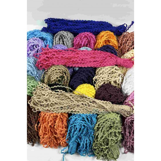 Saks Mavi WaveLace Dalgalı Dekoratif Şerit Kenar S&uuml;s&uuml; &ndash; 1 cm İnce Zigzag Şerit 5 Metre-WAVELACE-1