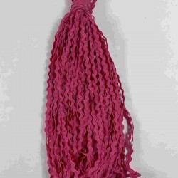 Fuşya WaveLace Dalgalı Dekoratif Şerit Kenar S&uuml;s&uuml; &ndash; 1 cm İnce Zigzag Şerit 5 Metre-WAVELACE-13