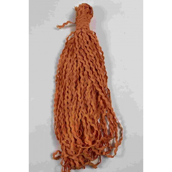 Turuncu WaveLace Dalgalı Dekoratif Şerit Kenar S&uuml;s&uuml; &ndash; 1 cm İnce Zigzag Şerit 5 Metre-WAVELACE-18