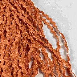 Turuncu WaveLace Dalgalı Dekoratif Şerit Kenar S&uuml;s&uuml; &ndash; 1 cm İnce Zigzag Şerit 5 Metre-WAVELACE-18