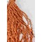 Turuncu WaveLace Dalgalı Dekoratif Şerit Kenar S&uuml;s&uuml; &ndash; 1 cm İnce Zigzag Şerit 5 Metre-WAVELACE-18