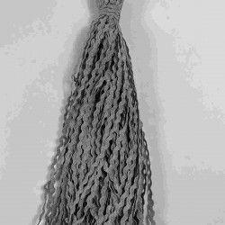 Gri WaveLace Dalgalı Dekoratif Şerit Kenar S&uuml;s&uuml; &ndash; 1 cm İnce Zigzag Şerit 5 Metre-WAVELACE-2