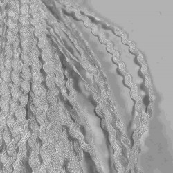 Beyaz WaveLace Dalgalı Dekoratif Şerit Kenar S&uuml;s&uuml; &ndash; 1 cm İnce Zigzag Şerit 5 Metre-WAVELACE-21