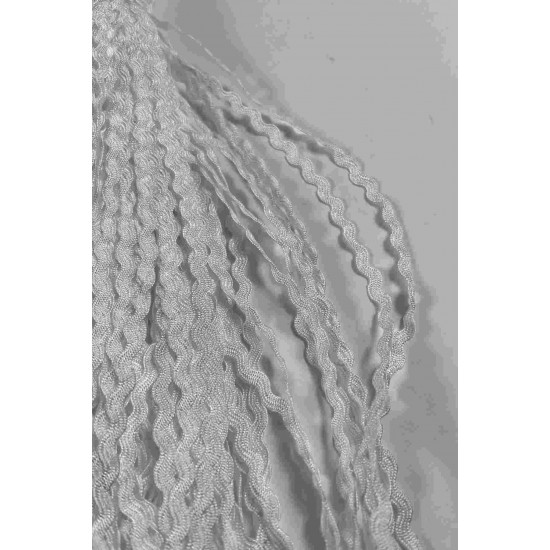 Beyaz WaveLace Dalgalı Dekoratif Şerit Kenar S&uuml;s&uuml; &ndash; 1 cm İnce Zigzag Şerit 5 Metre-WAVELACE-21