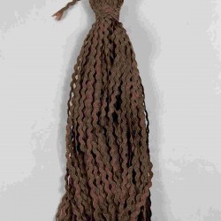 Kahverengi WaveLace Dalgalı Dekoratif Şerit Kenar S&uuml;s&uuml; &ndash; 1 cm İnce Zigzag Şerit 5 Metre-WAVELACE-23